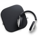 Loewe Leo, belaidės Over-Ear tipo ausinės su ANC - Juodas dėklas, ausinės, logotipas, detalė