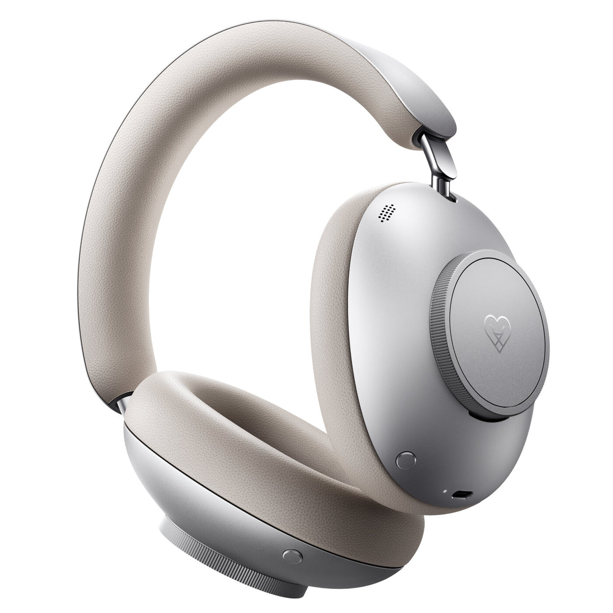 Loewe Leo, belaidės Over-Ear tipo ausinės su ANC - Sidabrinės ausinės su širdies logotipu (2 vaizdas)