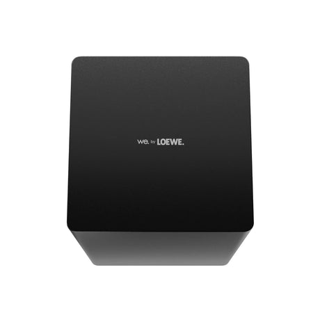 Loewe We. BOOST, belaidė 4.1.2 Dolby Atmos namų kino sistema - Juodas kubas su logotipu viršuje