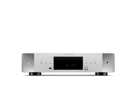 Marantz CD 70, CD grotuvas su Hi-Res DAC ir USB-A - Sidabrinis priekis su USB-A jungtimi