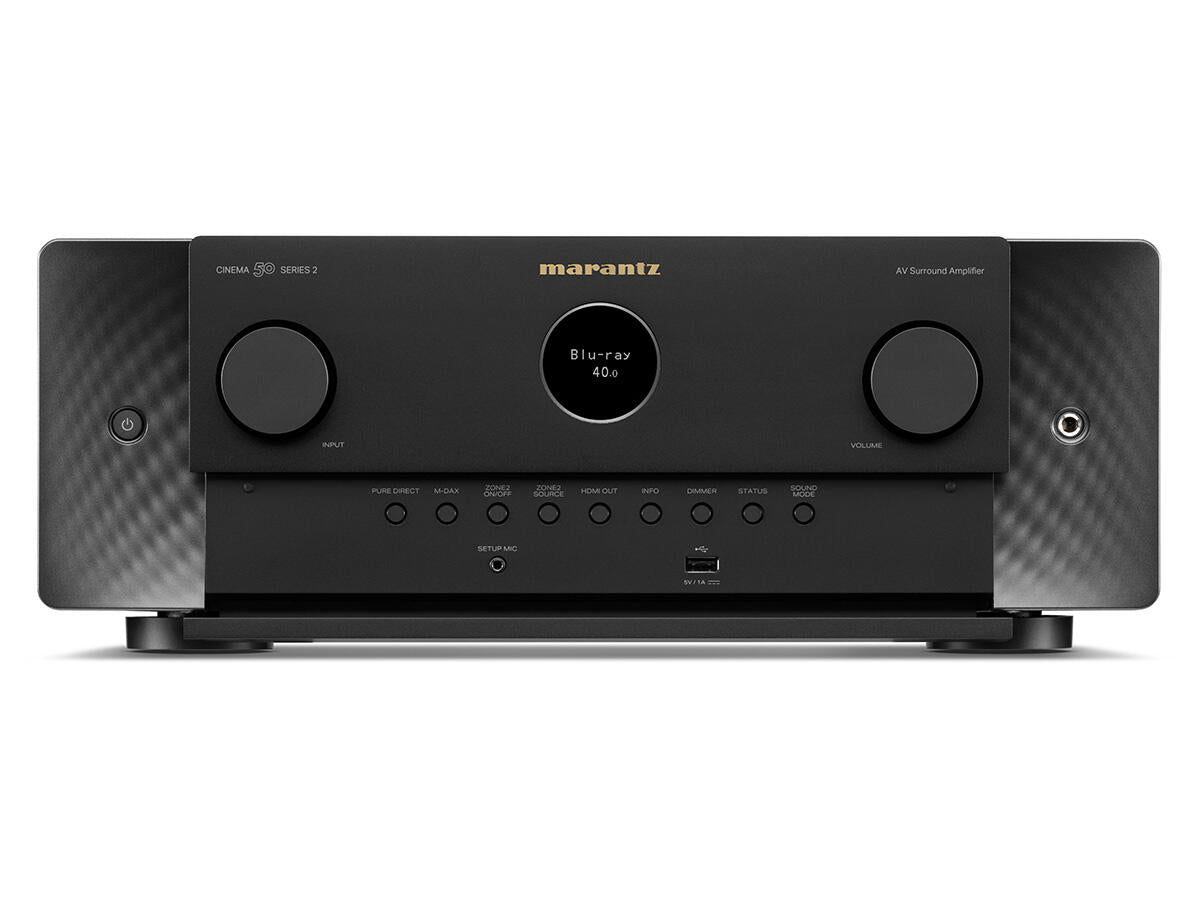 Marantz CINEMA 50 S2 (SERIES 2), 9.4 kanalų namų kino stiprintuvas - Ekranas rodo "Blu-ray 40.0