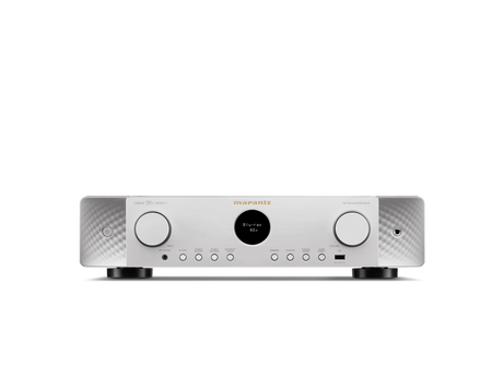 Marantz CINEMA 70s S2 (SERIES 2), 7.2 kanalų namų kino stiprintuvas - Sidabrinis priekis, apvalus ekranas, mygtukai