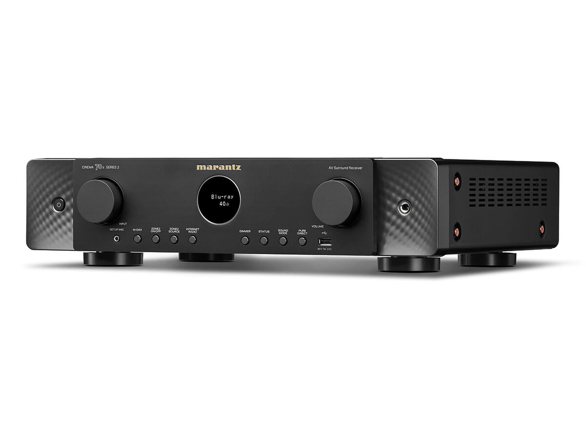 Marantz CINEMA 70s S2 (SERIES 2), 7.2 kanalų namų kino stiprintuvas - Juodas priekinis skydelis su apvaliu ekranu
