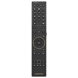 Marantz CINEMA 70s S2 (SERIES 2), 7.2 kanalų namų kino stiprintuvas - Pultas su daugybe mygtukų ir aukso spalvos apvadu