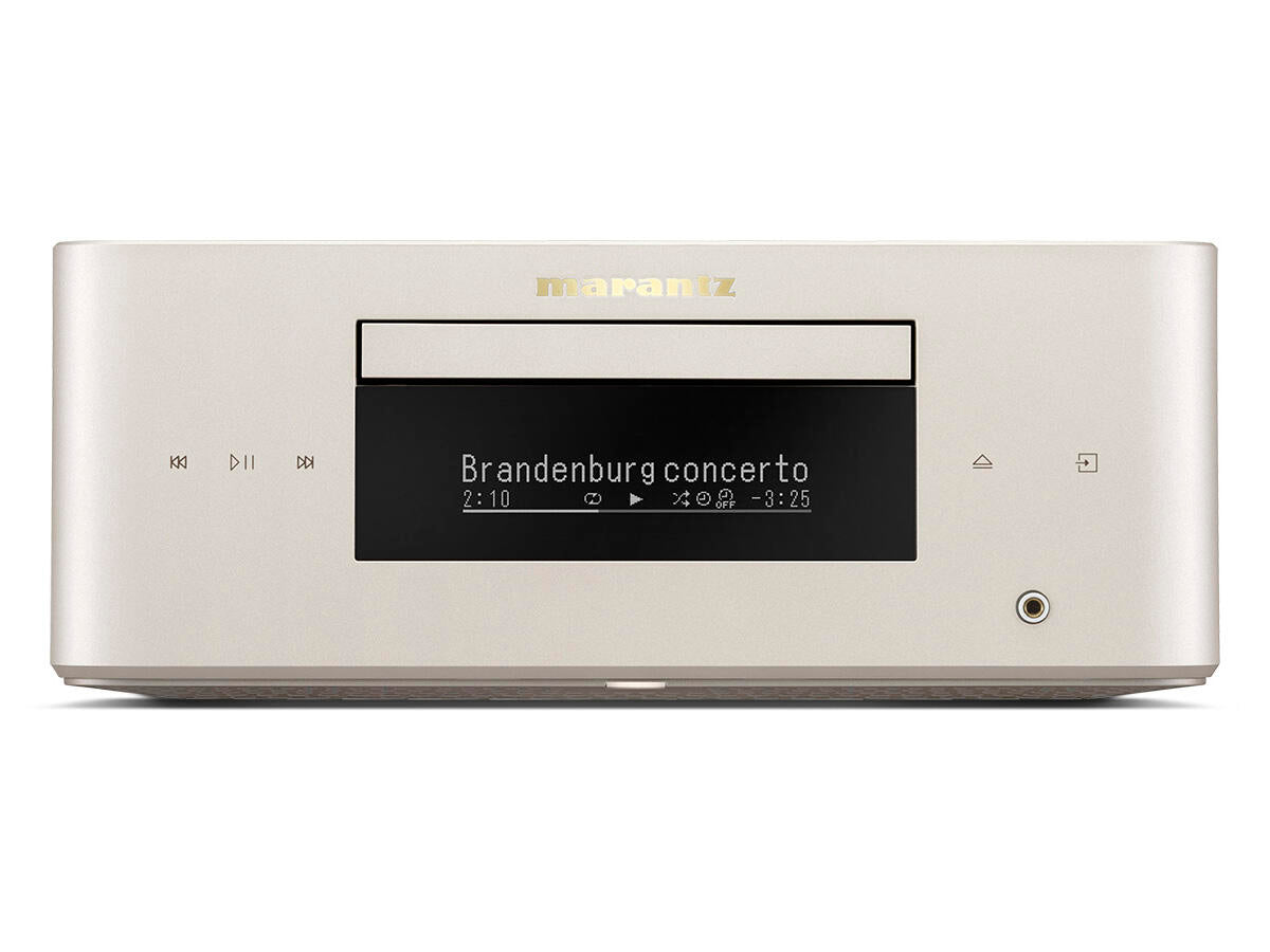 Marantz MCR 60n DAB, tinklo grotuvas su CD grotuvu ir stiprintuvu - Šviesios spalvos korpusas, juodas ekranas, mygtukai