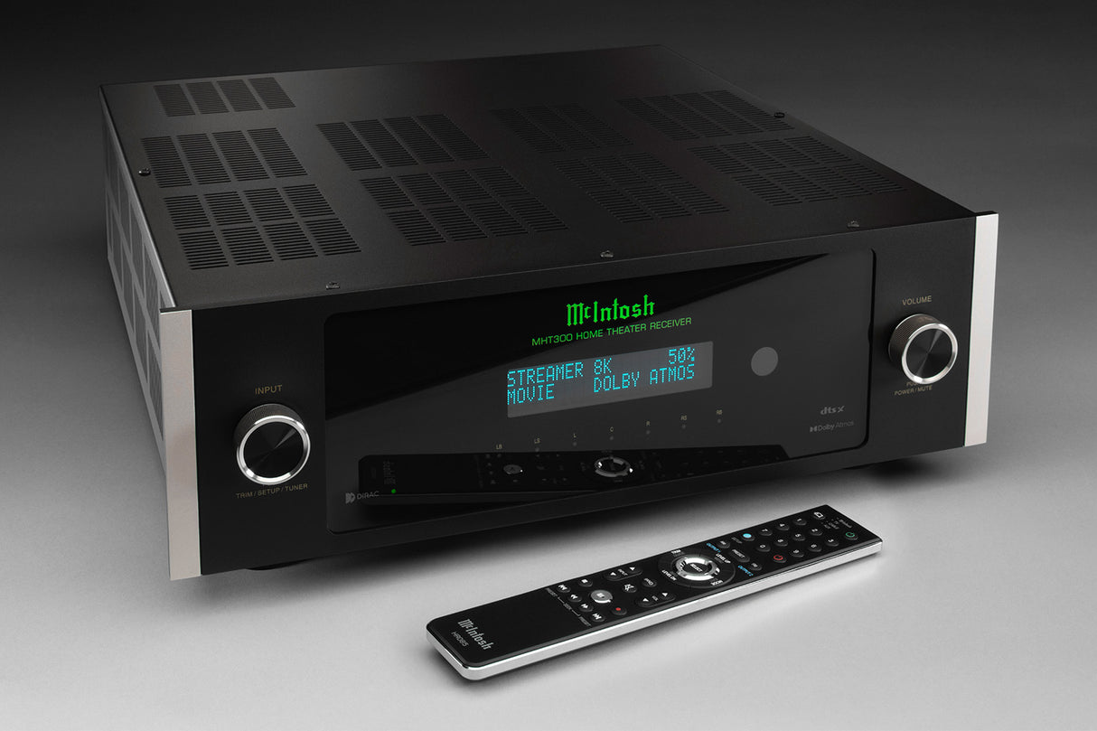 McIntosh MHT300, 7.2 kanalo namų kino stiprintuvas su Dolby Atmos, DTS:X, 150W į 4 omus, 120W į 8 omus