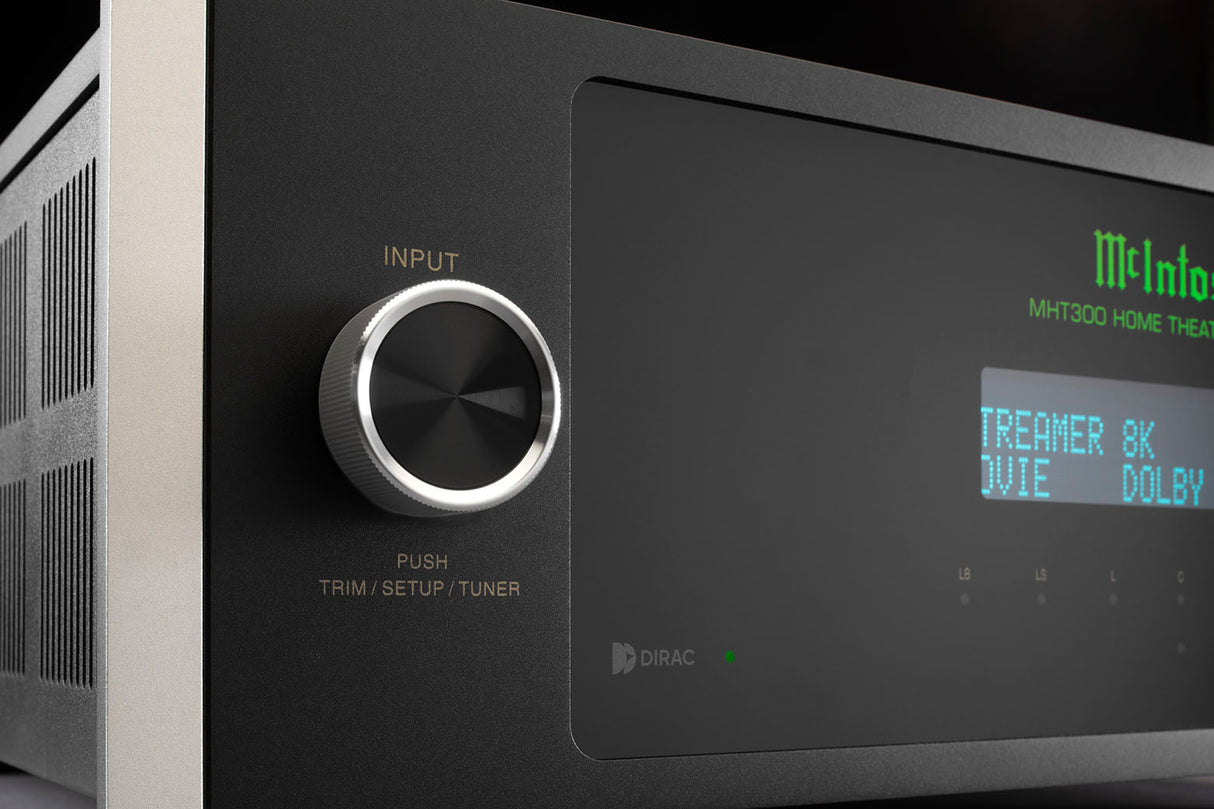 McIntosh MHT300, 7.2 kanalo namų kino stiprintuvas su Dolby Atmos, DTS:X, 150W į 4 omus, 120W į 8 omus