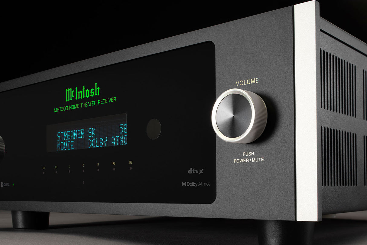McIntosh MHT300, 7.2 kanalo namų kino stiprintuvas su Dolby Atmos, DTS:X, 150W į 4 omus, 120W į 8 omus