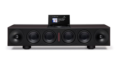 Primare Allt-i-Ett, aktyvi belaidė Hi-Fi garso sistema, 300 W - Pakeltas ekranas, mygtukų eilė, garsiakalbiai