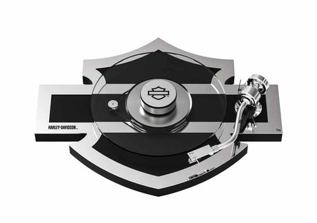 Pro-Ject Harley-Davidson™ Limited Special Edition, Hi-Fi patefonas - Harley-Davidson logotipas ant patefono disko
