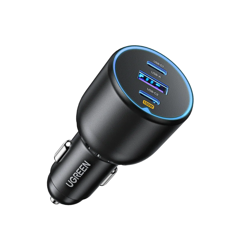 UGREEN 130W automobilinis įkroviklis, 2x USB-C + USB