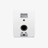 Wharfedale DENTON 1S, lentyninės garso kolonėlės - Baltos kolonėlės galinė dalis, jungtys, ventiliacijos anga
