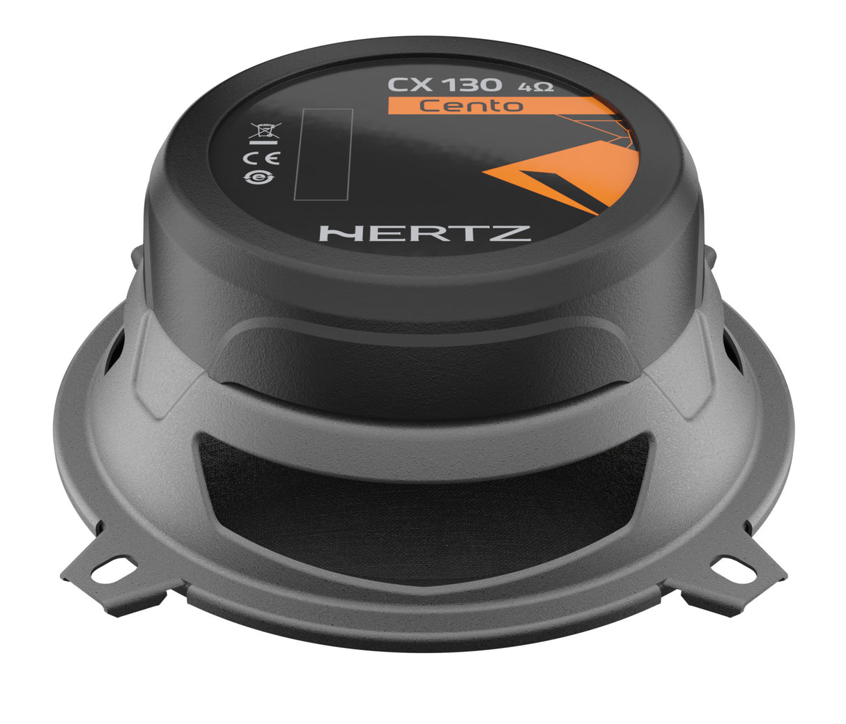 Hertz Cento CX 130, 13 cm koaksialiniai garsiakalbiai, 150 W - Juodas garsiakalbis su oranžine detale