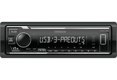 Kenwood KMM-106 USB MP3/WMA automagnetola su AUX įėjimu- priekis