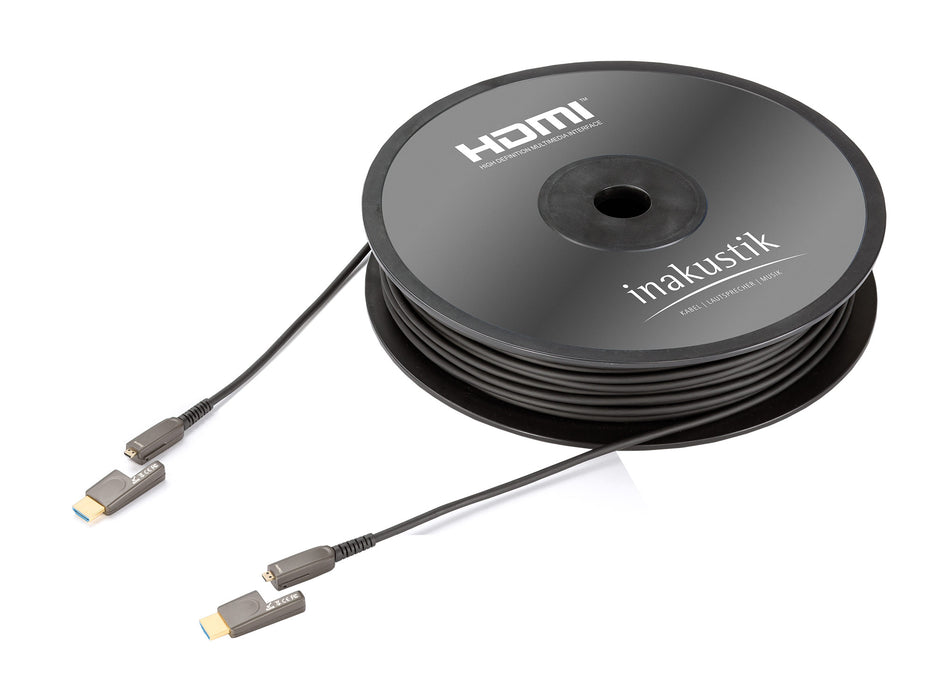 in-Akustik High Speed HDMI-Micro 2.0b, (10 m.) optinio pluošto signalinis HDMI-Micro kabelis- ritinys