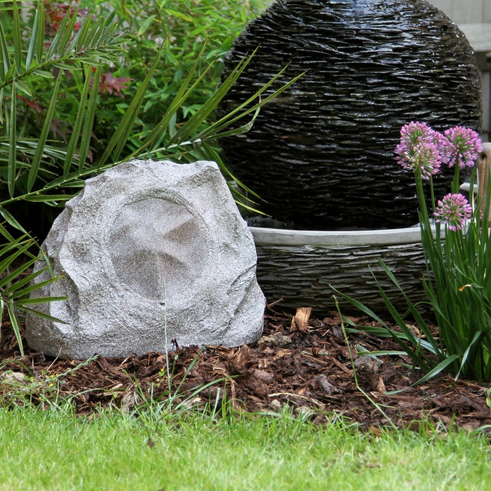 Lithe AudioAll-In-One Bluetooth Outdoor Garden Rock, sodui skirtas beladis garsiakalbis- akmens imitacija- įvaizdinė