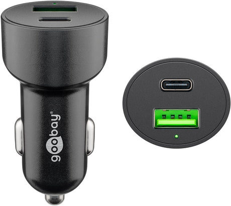 Goobay Dual-USB Auto Fast Charger USB-C™ PD, automobilinis įkroviklis