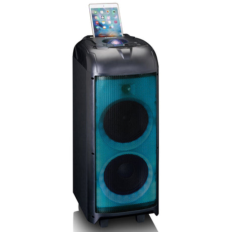 Lenco PA 260BK, nešiojama garso sistema su RGB apšvietimu