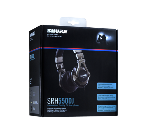 Shure SRH550 DJ, profesionalios DJ On-Ear tipo ausinės- pakuotė