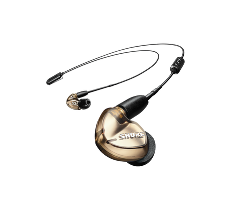 Shure SE535 WIRELESS, belaidės In-Ear tipo ausinės su išorinių garsų slopinimo funkcija (įvairių spalvų) - gold