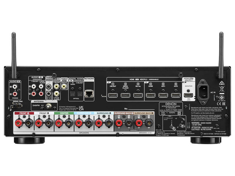 DENON AVR-X1700H DAB, 7.2 kanalų AV imtuvas - stiprintuvas- galas