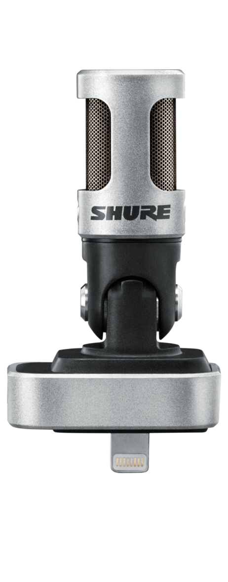 Shure MV88, skaitmeninis mikrofonas išmaniesiems įrenginiams - priekis