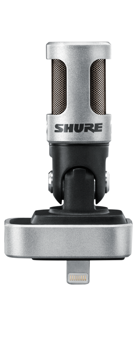 Shure MV88, skaitmeninis mikrofonas išmaniesiems įrenginiams - priekis
