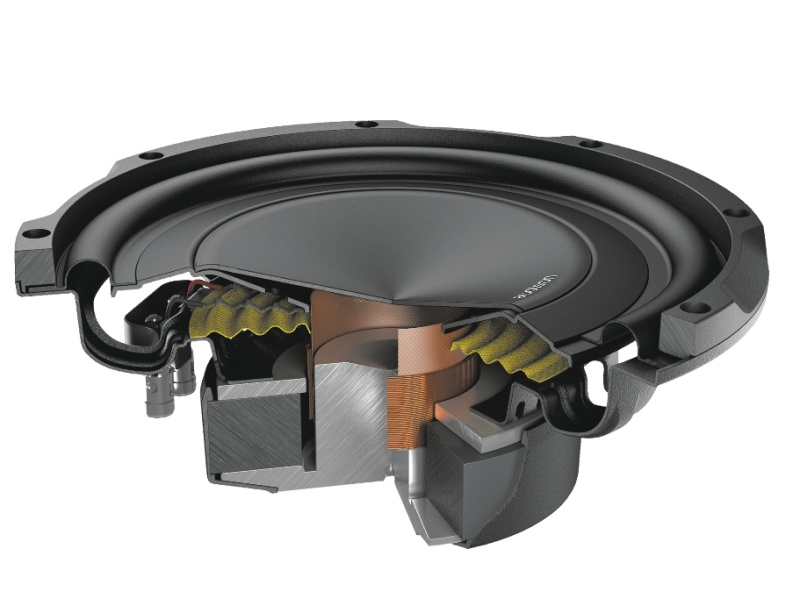 Audison APS 10 D, automobilinis žemų dažnių garsiakalbis- pjūvis