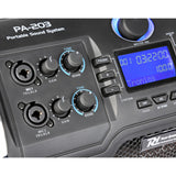 Nešiojama garso sistema Power Dynamics PA203 Portable, SD/USB/MP3/BT Kolonėlės Power Dynamics AUTOGARSAS.LT