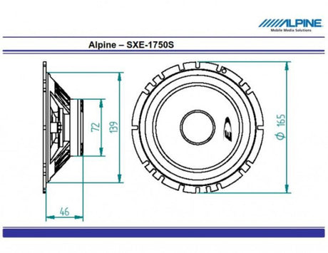Alpine SXE-1750S - schema