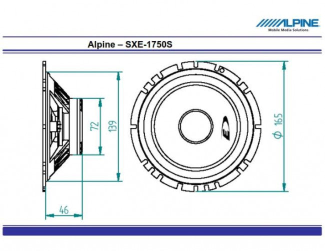 Alpine SXE-1750S - schema