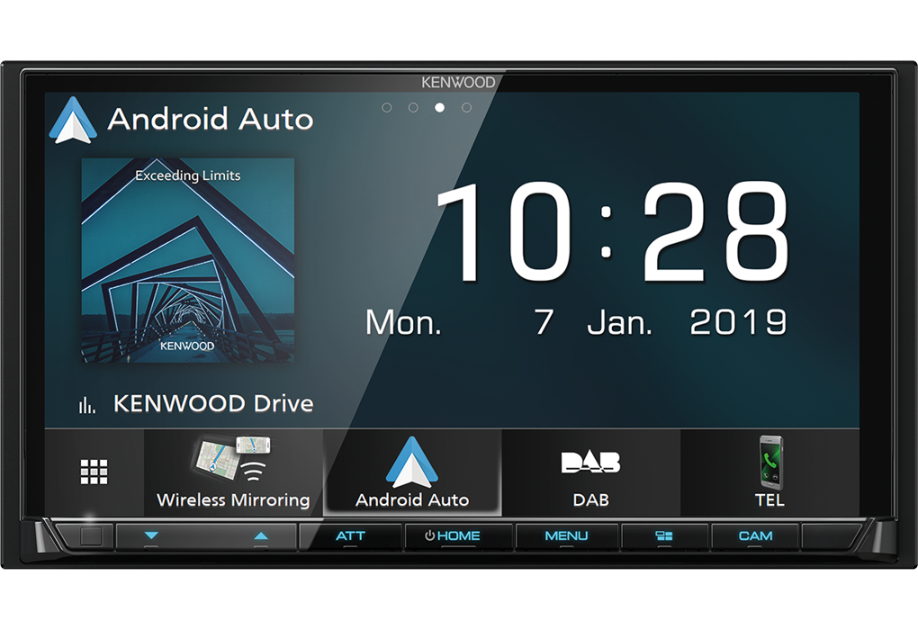 Multimedija automobiliui Kenwood DMX-8019DABS, 2-DIN, USB, BLUETOOTH, WiFi Apple CarPlay, WiFi Android Auto Multimedija Kenwood AUTOGARSAS.LT