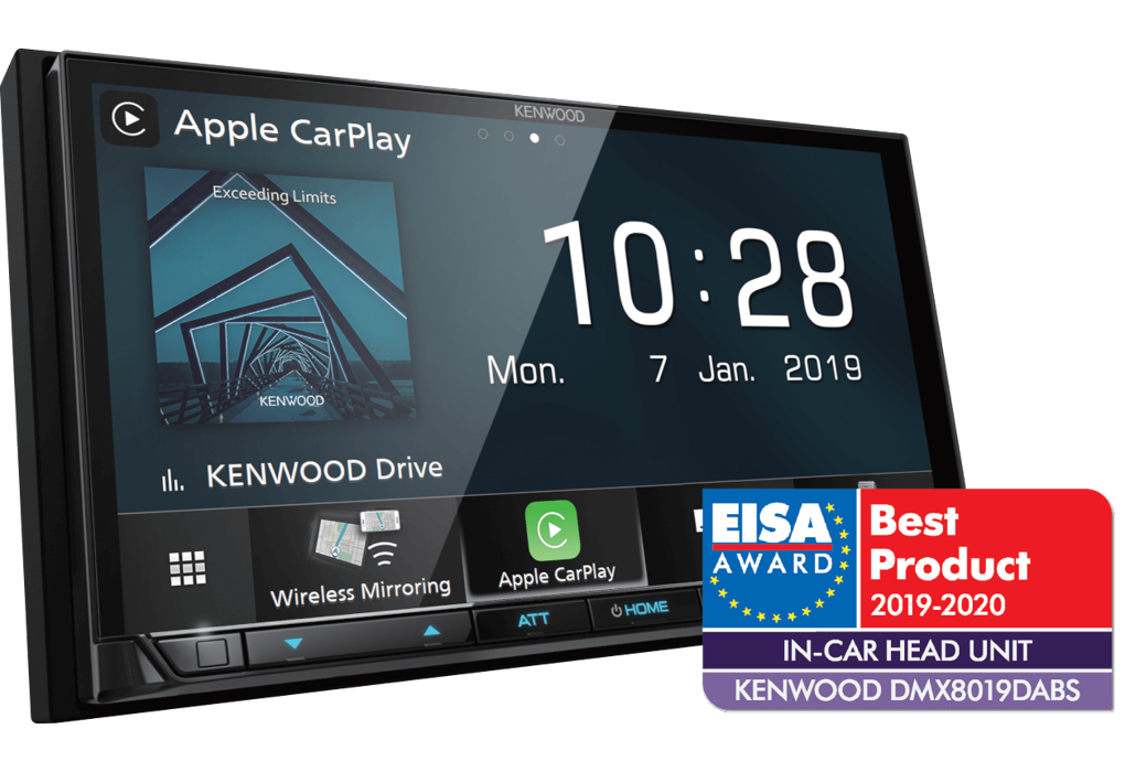 Multimedija automobiliui Kenwood DMX-8019DABS, 2-DIN, USB, BLUETOOTH, WiFi Apple CarPlay, WiFi Android Auto Multimedija Kenwood AUTOGARSAS.LT