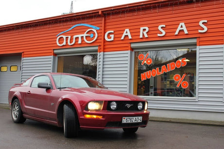 Garso aparatūra sumontuota į Mustang