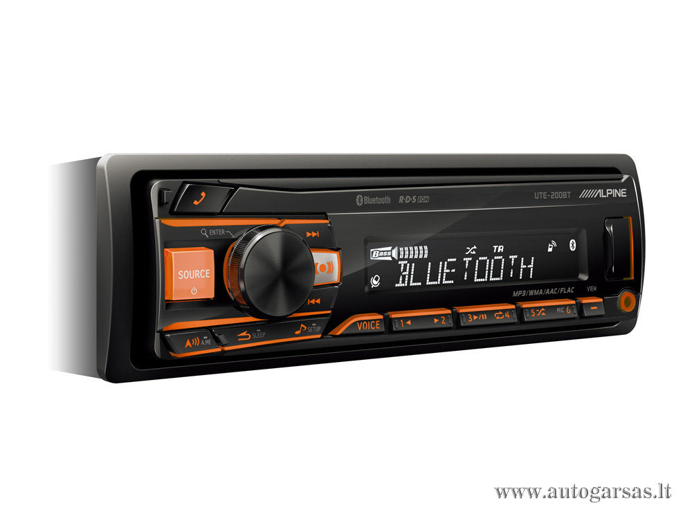 Magnetola automobiliui Alpine UTE-200BT, USB, BLUETOOTH Magnetolos Alpine AUTOGARSAS.LT