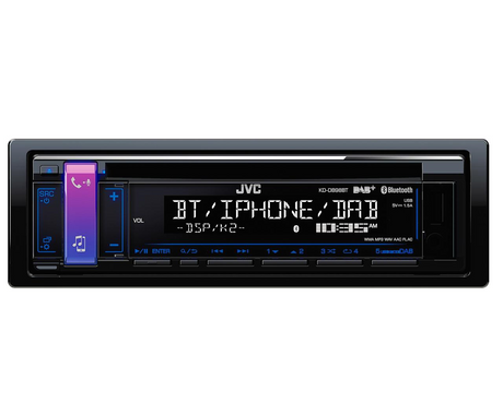 Magnetola automobiliui JVC KD-DB98BT, CD, USB, AUX, DAB+ Magnetolos JVC AUTOGARSAS.LT