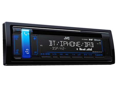 Magnetola automobiliui JVC KD-DB98BT, CD, USB, AUX, DAB+ Magnetolos JVC AUTOGARSAS.LT