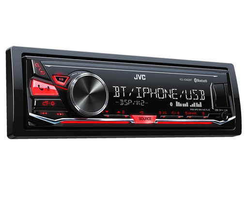 Magnetola automobiliui JVC KD-X342BT, MP3, USB, AUX, BLUETOOTH Magnetolos JVC AUTOGARSAS.LT