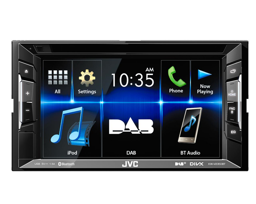 Multimedija automobiliui JVC KW-V235DBT, 2-DIN, DVD, CD, USB, DAB+, BLUETOOTH Multimedija JVC AUTOGARSAS.LT
