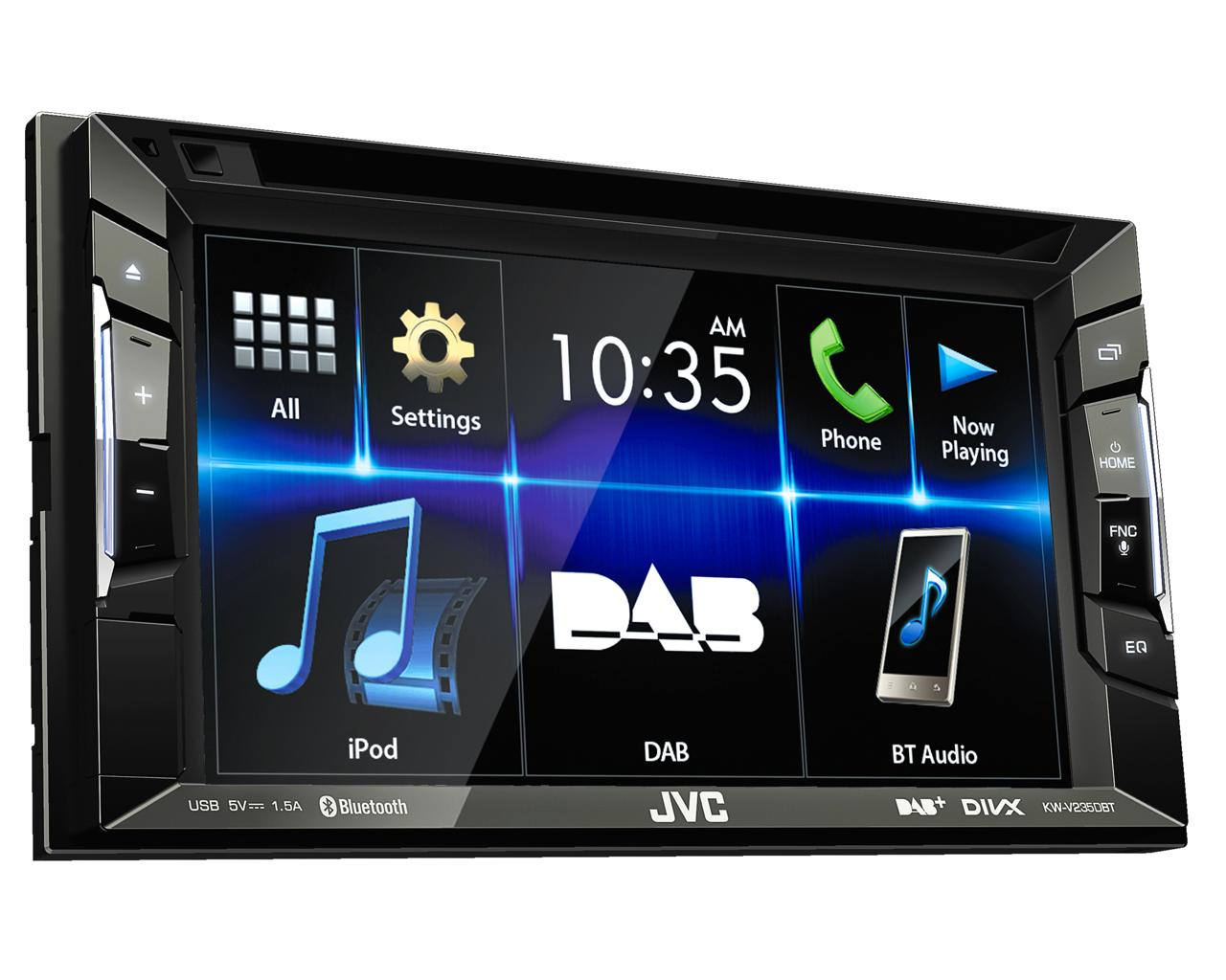 Multimedija automobiliui JVC KW-V235DBT, 2-DIN, DVD, CD, USB, DAB+, BLUETOOTH Multimedija JVC AUTOGARSAS.LT