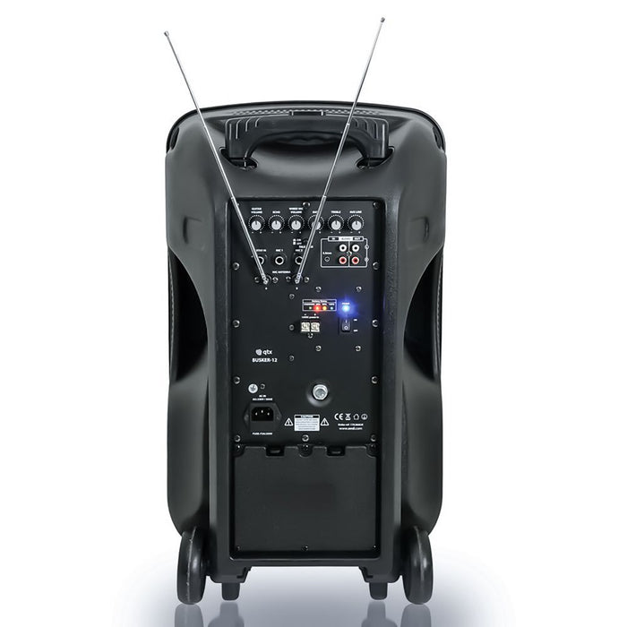 Nešiojama garso sistema QTX BUSKER-12PA, VHF MIKR, USB/SD/FM/BT Kolonėlės QTX AUTOGARSAS.LT