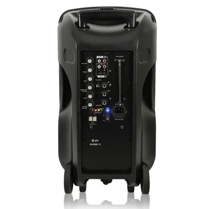 Nešiojama garso sistema QTX BUSKER-10PA, VHF MIKR, USB/SD/FM/BT Kolonėlės QTX AUTOGARSAS.LT