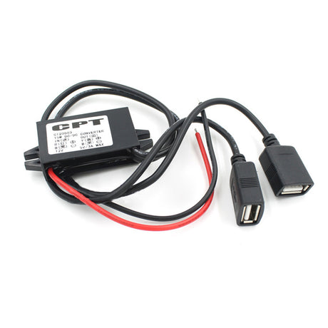 Konverteris iš 12V į 5V 2 x USB Laidai ir priedai CPT AUTOGARSAS.LT