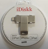 Išorinė laikmena iDiskk 64GB skirta iPhone/iPad USB 2.0 Išmanūs sprendimai iDiskk AUTOGARSAS.LT