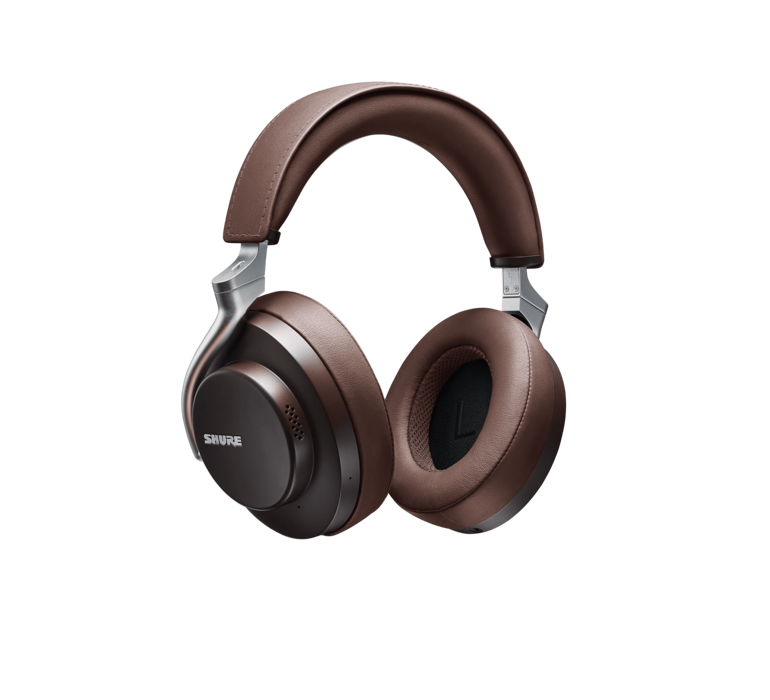 Shure AONIC 50, belaidės Over-Ear tipo ausinės su išorinių garsų slopinimo funkcija (įvairių spalvų)- ruda