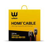 WILSON PREMIUM HDMI CABLE, (3 m.) Premium klasės signalinis HDMI kabelis- pakuotė