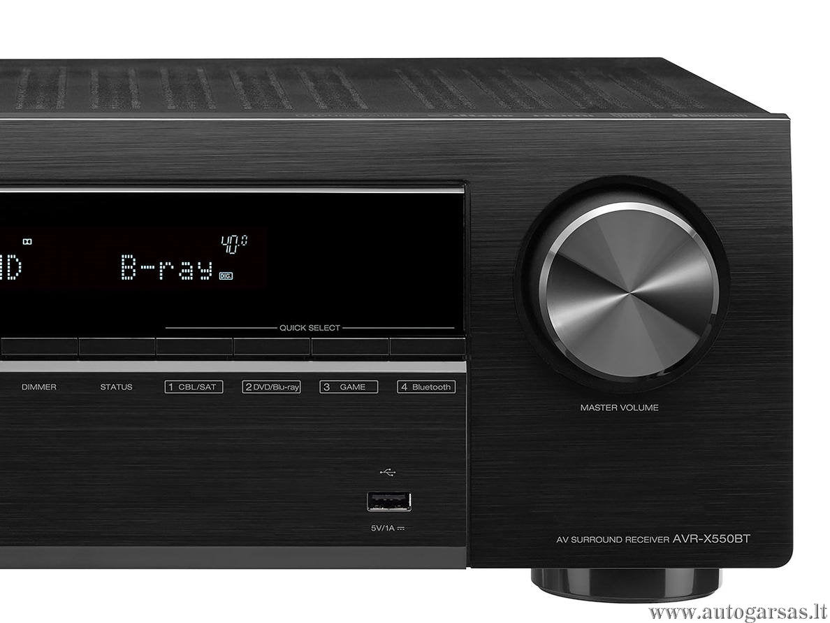AV resyveris Denon  AVR-X550BT 5.2 kanalo namų kino stiprintuvas 5x130W su Bluetooth Namu kinas Denon AUTOGARSAS.LT