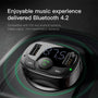 Automobilinis įkroviklis FM siųstuvas „Aux“ moduliatorius „Bluetooth“ laisvų rankų įranga Baseus S09A T-Type Dual USB Priedai Baseus AUTOGARSAS.LT