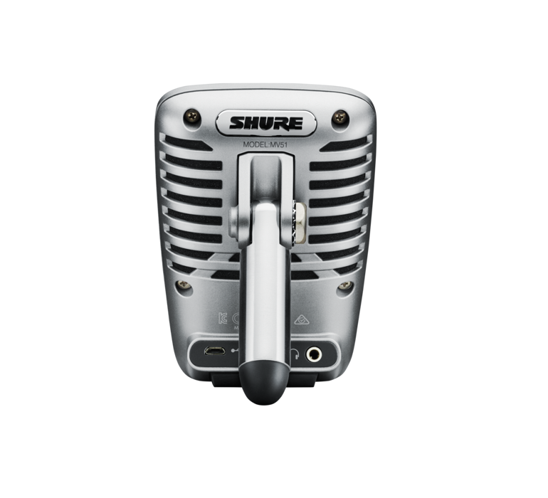 Shure MV51, didelės diafragmos mikrofonas su skaitmeniniu kondensatoriumi- galas