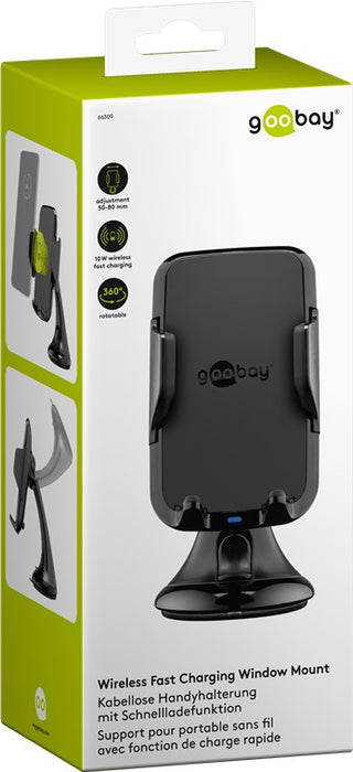 Goobay Wireless vehicle fast charger 10 W, belaidis automobilinis įkroviklis- pakuotė